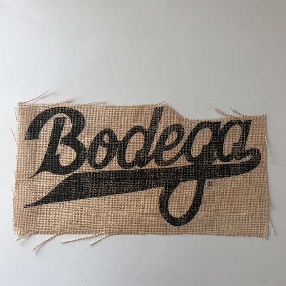 Bodega Logo Burlap Sac Patch in Black - Picture 1 of 11